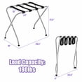 thumbnail image 2 of Gymax Folding Luggage Rack Chromed Metal Suitcase Holder Shelf for Home Hotel, 2 of 9
