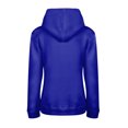 thumbnail image 3 of MAWCLOS Ladies Sweatshirt Pocket Hoodies Solid Color Hooded Tops Casual Fall Drawstring Pullover Blue M, 3 of 6