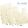 thumbnail image 3 of Clara Clark Bath Mat Set \u2013 Memory Foam Bath Mat - Soft Bathroom Rug - Non Slip and Super Absorbent - Fast Drying Machine Washable Bath Mat Set of 3 - Large, Small, and Contour Sizes - White, 3 of 8