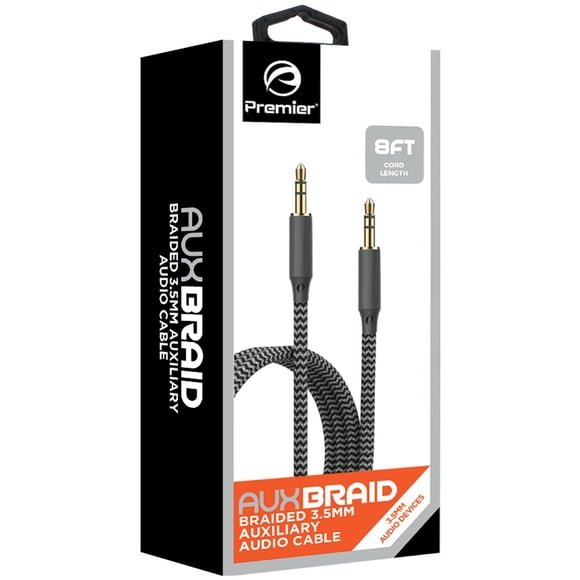 Auxiliary Cable 6 Ft Nylon Braided