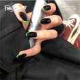 thumbnail image 1 of Fofosbeauty 24pcs Press on False Nails, Square Fake Nails, French Spirit, 1 of 8