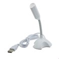 thumbnail image 1 of Youkk Microphone USB de Bureau pour Ordinateur Portable Mini Microphone Tube Flexible Col Réglable Micro PC, Blanc, 1 of 9