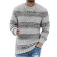 thumbnail image 2 of EGNMCR Sweaters for Men Casual Solid Pullover Round Neck Long Sleeve Ribbed Hem Sweater, Gifts for Men, 2 of 3