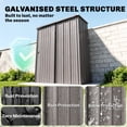 thumbnail image 4 of Outsunny 5'x3' Outdoor Storage Shed w/ Single Door, Light Grey, 4 of 10