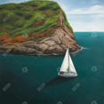 thumbnail image 3 of At seda in porto venere - Toile 24"x24 Pouces - Impression sur Demande, 3 of 5