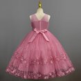 thumbnail image 3 of Robe de Bal Imprimée Fleurs pour Filles, Élégante Robe Maxi Princesse avec Nœud en Tulle, 3 of 4