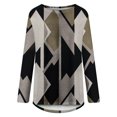 thumbnail image 5 of IROINID Deals Ladies Long Sleeve T Shirts Lounge Socket Geometry Printed Round-Neck Tops,Black, 5 of 5