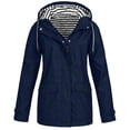 thumbnail image 1 of Kcodviy Imperméable pour Femmes Manteau de Pluie Uni Veste de Lit pour Femmes Âgées à Capuche Coupe-Vent Manteau d'Extérieur Veste Zippée Femmes Léger Plus Manteau pour Femmes, 1 of 6