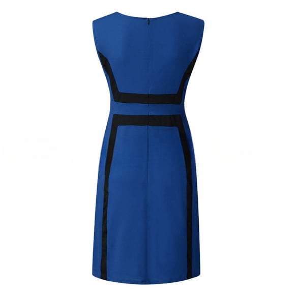 mtvxesu Women Dresses for Summer, Women's Dress Round Neck Sleeveless Suspender Women's Positioning Floral Dress Sleeveless Round Neck Dress Wedding Guest Dresses