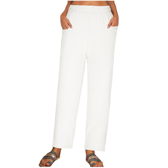 Loose Pants for Women Summer Womens Fashion Casual Spring and Summer Solid Color Loose Full Length Pants