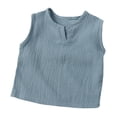 thumbnail image 1 of Birdeem Chandails pour Enfants Sans Manches T-Shirt Graphique Uni Col Rond Crop Top pour Filles et Garçons Débardeur Tee, 1 of 12