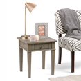 thumbnail image 2 of Carlton Table d'Appoint Carrée Transitionnelle en Bois Massif 18 Pouces de Large Gris Ferme, 2 of 5