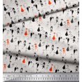 thumbnail image 3 of Soimoi Polyester Crepe Fabric Cat Animal Print Fabric by The Yard 42 Inch Wide, 3 of 3