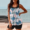 thumbnail image 4 of Weiqiqre Plus Size Swimsuit for Women Two Piece Bathing Suits Blouson Tank Top with Boyshorts Tummy Control Modest Swimsuits, 4 of 6