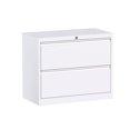 thumbnail image 1 of Aobabo Classeur de Bureau en Métal à 2 Tiroirs Verrouillable de 35 Pouces, Organisateur de Rangement, Blanc, 1 of 10