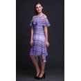 thumbnail image 2 of Bimba Tunique à Épaules Dénudées Imprimée Teinture sur Nœuds Violette pour Femmes Robe de Soirée Col Rond - Moyen, 2 of 6