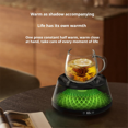 thumbnail image 2 of Coffee Cup Heater, Desk Coffee Heater, Electric Heater with Ambient Light, Beverage Milk Tea Heating Tray Black, 2 of 7