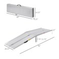 thumbnail image 3 of HOMCOM 8ft Wheelchair Ramp Foldable Portable Scooter Mobility Easy Access Carrier Ramp with Carrying Handle Aluminum Alloy, 3 of 10