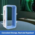 thumbnail image 4 of Game Storage Tower, Robust Stylish And Minimalistic Game Disks Holder Organizer Multifunctional 18 Slot Design  for Apartment White Blue, 4 of 7