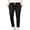 Black, variant on USSUMA Mens Clothes Solid Pocket Long Khakis Casual Relaxed Linen-Cotton Blend Drawstring Drawstring Adaptable Casual Fleece Lined Pants Men