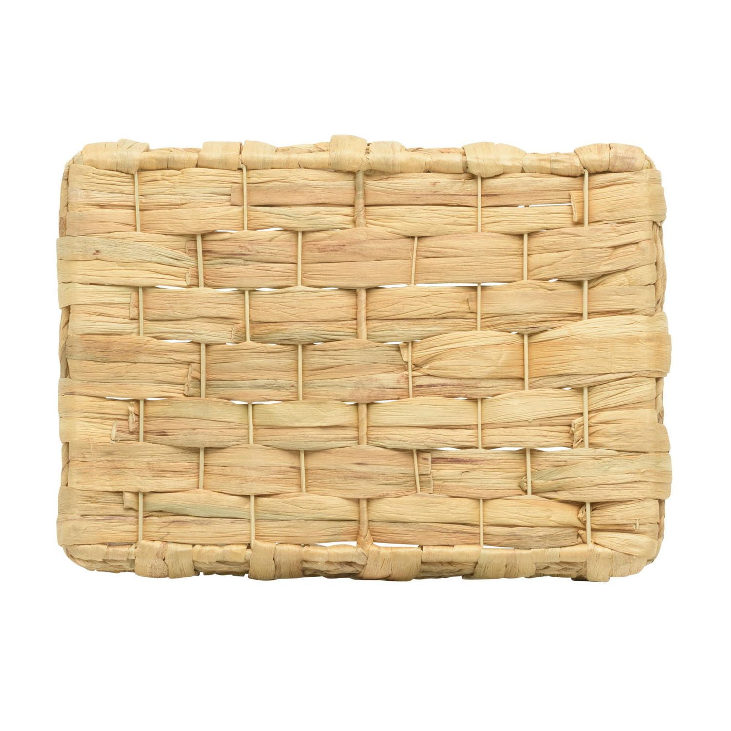 Zenna Home Panier de rangement tissé jacinthe d'eau et feuilles naturelles