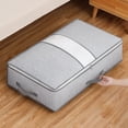 thumbnail image 1 of Underbed Storage Bags for Blankets Clothes Comforters | Foldable Under Bed Organizer with Clear Window and Handles, 1 of 7
