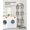 thumbnail image 5 of SONGMICS Clothes Drying Rack Stand 4-Tier, Laundry Drying Rack, Rolling Clothes Horses Dryer Rack, Gray, 5 of 5