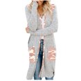 thumbnail image 2 of Drppepioner Cardigan Manteau Décontracté pour Femmes à Manches Longues, Mi-Long, Imprimé, Style de Rue, 2 of 7
