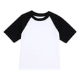 thumbnail image 1 of LLYWEY Chandail Raglan pour Enfants, T-Shirts de Baseball pour Tout-Petits, T-Shirt de Baseball Unisexe Garçons Filles d'Été à Col Rond à Manches Courtes, Haut Tunique Ample Décontracté Respirant à Enfiler 3-14 Ans Noir 12 Mois, 1 of 7
