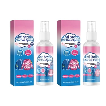 Jpxdew 2PC Static Remover Spray for Clothes 200ml,Fabric Anti-Static Solution,Eliminate Static Electricity,Keep Apparel Comfortable Wear