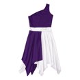 thumbnail image 3 of Yartina Robe de Danse Asymétrique pour Filles, Tunique de Prière Lituricale, Violet 10, 3 of 6