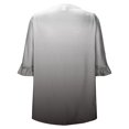thumbnail image 3 of Plebaso Womens Summer Tops Ruffle 3/4 Length Sleeve Round Neck Shirts Pleated Casual Loose Tunic Blouses, 3 of 6