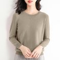 thumbnail image 2 of Yuyuzo Long Sleeve Shirts for Women Crewneck Ribbed Knit Sweater Tops Solid Color Loose Pullover, 2 of 5