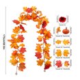 thumbnail image 3 of Chmadoxn Halloween Decorations, Thanksgiving Halloween Artificial Maple Leaf Fall Scenic Decoration Holiday Simulation Maple Leaf Wall Hanging Rattan Plastic Simulation Maple Leaf Rattan, 3 of 6