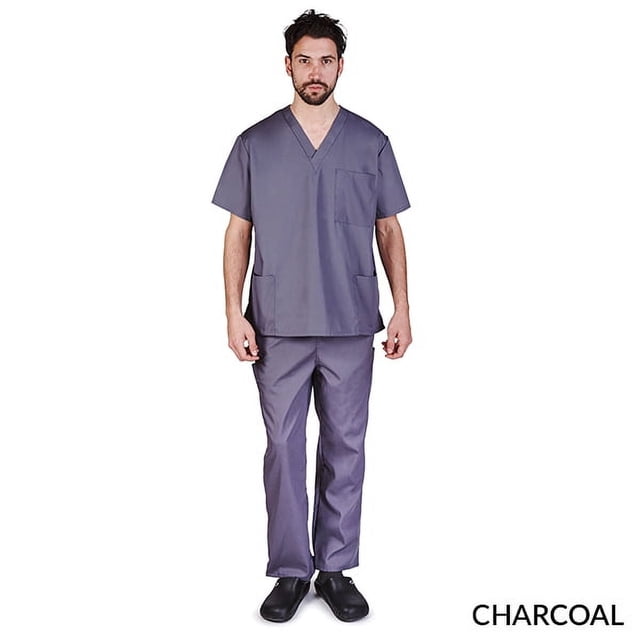 M&M SCRUBS Men's Scrub Set Medical Scrub Top and Pants
