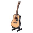 thumbnail image 3 of Handmade Craft Guitar, Miniature Guitar Model, Mini Guitar Model Guitar Model With Guitar Stand For Office Table Family Friends Home Desk, 3 of 8