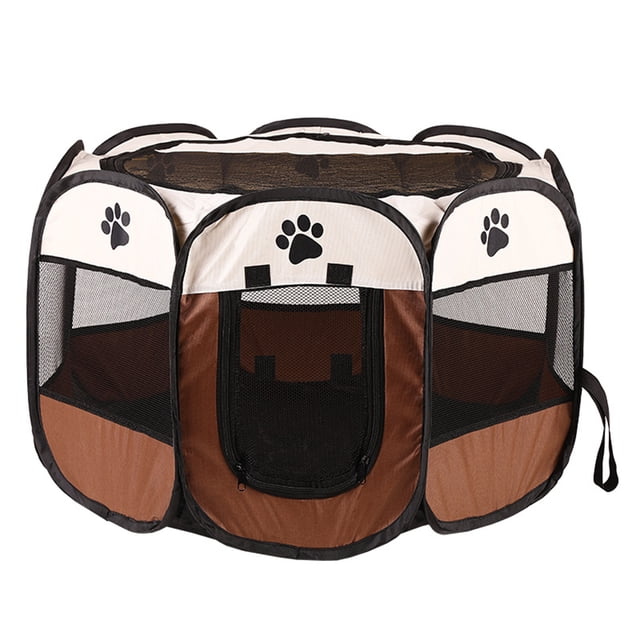 Amdohai Parc Octogonal pour Animaux, Parc Résistant aux Égratignures pour Chat Enceinte Ou Blessé, Pliable et Portable