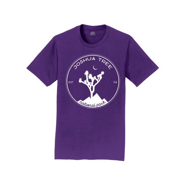 Gravity Outdoor Co. Joshua Tree Mens T-Shirt - White Logo - Purple - Small
