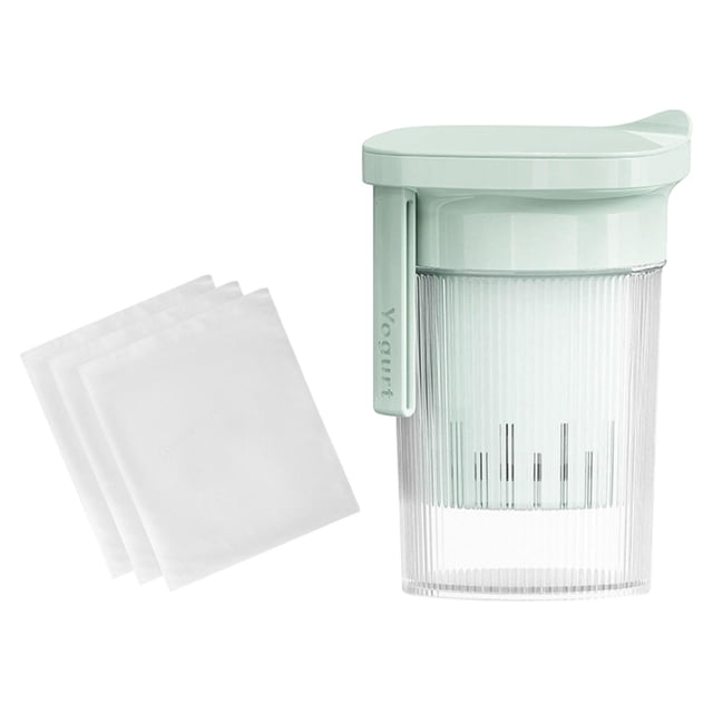 simhoa Passoire à Yogourt à Pression à Ressort Filtration Réutilisable Filtre pour Lait de Soya Fait Maison Vert