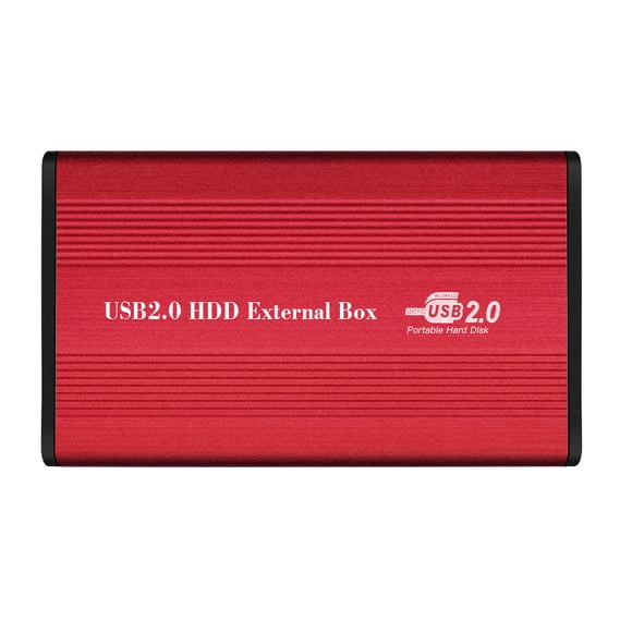 Riwcyla USB2.0 to Hard Disk Case 2.5'' HDD Enclosure Portable Hard Disk Box Aluminum Alloy HDD Enclosure Red , perfect for daily use, outdoor activities, travel & casual occasions
