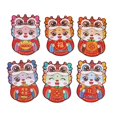 thumbnail image 1 of GUOOL 6 Pcs Enveloppes Rouges du Nouvel An Chinois Enveloppes d'Argent Chanceux Hong Bao D, 1 of 9