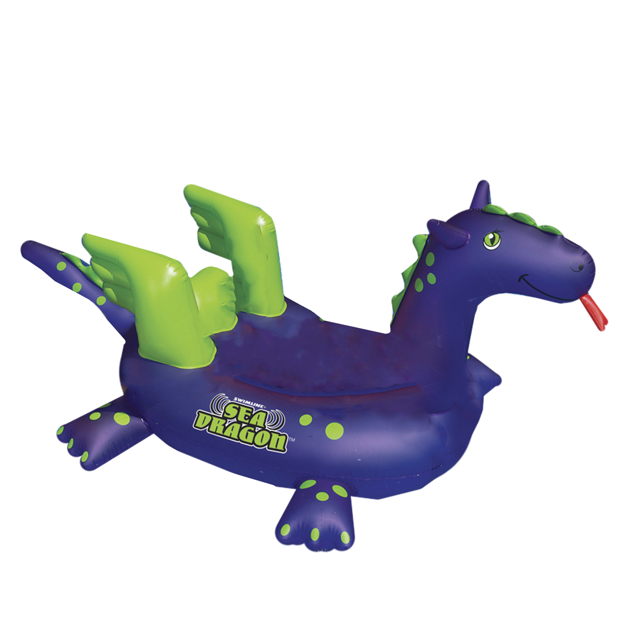 Swim Central Bouée de Piscine Gonflable Dragon de Mer Violet et Vert, 89 Pouces