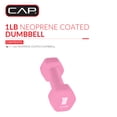thumbnail image 2 of CAP, 1lb Neoprene Dumbbell, Pink, Single, 2 of 7