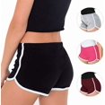 thumbnail image 4 of 1 Pce Shorts de Sport pour Femmes Shorts Rétro Shorts de Yoga Actifs Pantalons avec Bords Colorés, 4 of 6