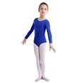 thumbnail image 1 of YONGHS Justaucorps de Danse Ballet Basique pour Filles Manches Longues Justaucorps d'Entraînement Bleu Foncé 12, 1 of 7