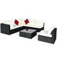 thumbnail image 2 of Patiojoy 7-Piece Patio PE Rattan Sectional Sofa Furniture Set Wicker Sofa Conversation Set Beige, 2 of 7