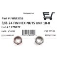 thumbnail image 4 of 3/8-24 Stainless Steel Finished Hex Nuts - Fine Thread - 18-8 Hex Nuts (25 Pieces), 4 of 4