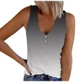 thumbnail image 1 of Yuyuzo Women Tank Tops Sleeveless V Neck Ribbed Knit Basic Cami Top Slim Button down Blouses, 1 of 5