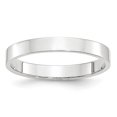 thumbnail image 1 of 14K White Gold 3mm Light Weight Flat Band Size 9.5, 1 of 3