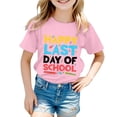 thumbnail image 1 of LUOGENLI T-Shirt pour Filles T-Shirt à Col Rond Imprimé pour Enfants T-Shirt à Manches Courtes pour Garçons et Filles Ensembles de Hauts Maxi Filles Tenues 2 Pcs Vacances 8-9 Ans, 1 of 4